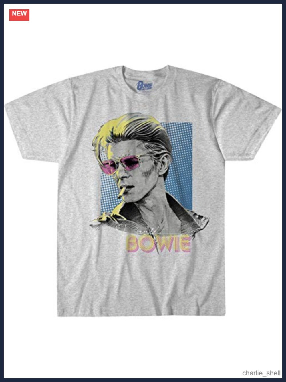 Liquid Blue David Bowie Sketch T-Shirt Unisex Cotton Blend